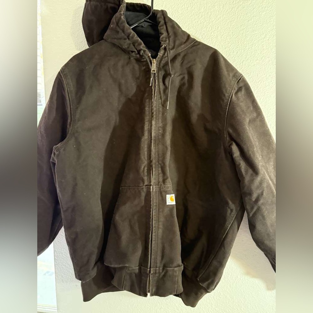 Carhartt Men's Dark Brown Hooded Performance Jacket